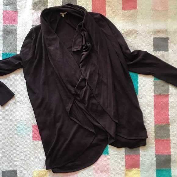 Halogen Sweaters - Eggplant Halogen Nordstrom waterfall cardigan